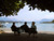 Interlaken: old people hanging out lakeside